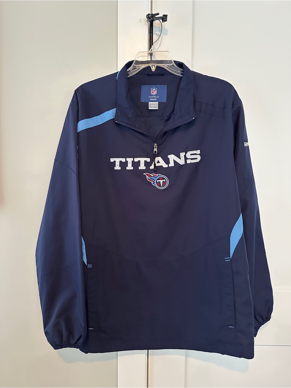 Reebok Navy and Light Blue Tennessee Titans Pullover